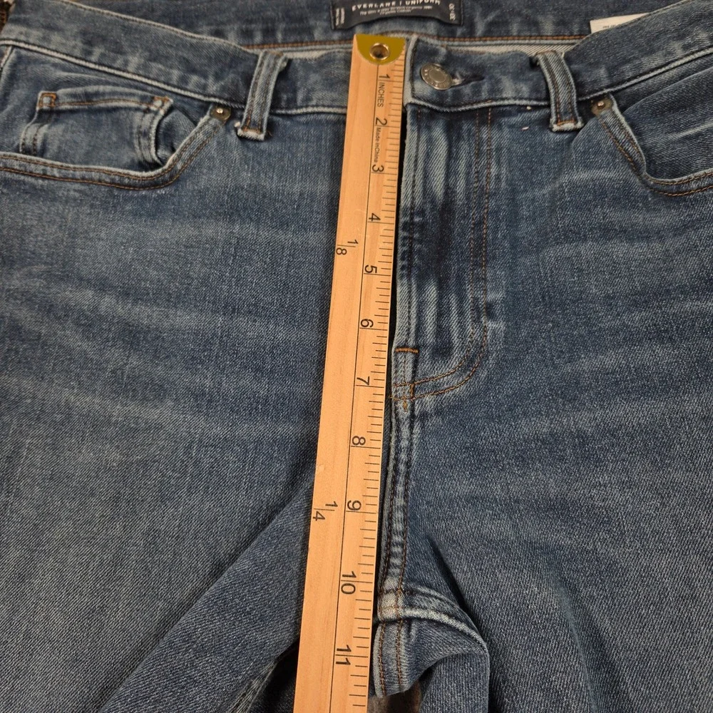 Everlane Uniform Jeans Mens Blue 33x28 (tag 33x30) Slim Stretch Medium Wash